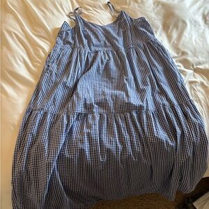 Blue Gingham Sleeveless Dress